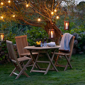 Mesa Auxiliar Multifuncional Portátil de Madera de Teca Sólida, Resistente al Agua y Duradera, para Uso en Restaurantes, Hoteles, Interiores y Exteriores - Product Image 1