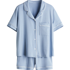 Pyjama décontracté pour femmes, respirant, à séchage rapide, tout temps, ODM, doux, en maille côtelée flexible - Product Image 3