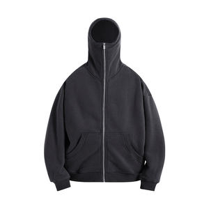 Sudaderas con Capucha Extra Grandes Personalizadas para Invierno, de 300 Gramos, 100% Algodón, con Cierre Completo y Estampado Digital de Logotipo - Product Image 1