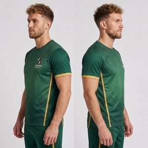 เสื้อยืดออกกำลังกายผู้ชาย สีดำล้วน แขนสั้น แห้งเร็ว ระบายอากาศดี เป็นมิตรกับสิ่งแวดล้อม ผ้าฝ้าย 100% ทรงปกติ - Product Image 5