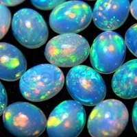Ópalos Naturales Sueltos, Corte Ovalado, Color Opalescente Cambiante, 6x8mm, para Joyería