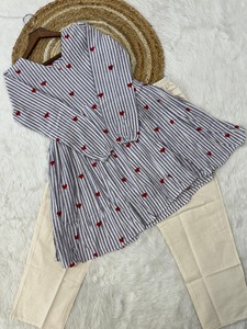 Última Colección de Verano, Conjunto de Dos Piezas en Algodón con Bordado para un Ajuste Cómodo para Uso Diario y de Oficina para Mujer - Product Image 6