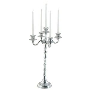 Classic Aluminum Candelabra Candle Holder with Polished Finish for Restaurant Hotel and Wedding <b>Table</b> Decoration - Product Image 1