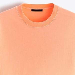 T-shirt de haute qualité pour hommes, poids lourd, 100% coton, t-shirt surdimensionné avec impression bouffante unie, chemises Street Wear - Product Image 6