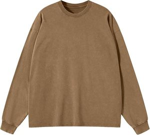 Sudaderas Premium de Corte Holgado con Lavado Mineral Efecto Desgastado Otoñal, Acabado con Tinte de Pigmentos Sostenibles, Logotipo Personalizado Bordado, 100% Algodón Felpa - Product Image 1