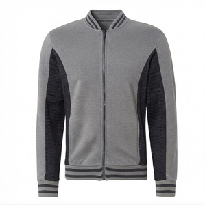 Chaqueta Varsity Unisex de Diseño Único con Logotipo Personalizado, Transpirable y de Secado Rápido, Cuello Alto, Cierre de Cremallera, Mangas Largas - Product Image 5