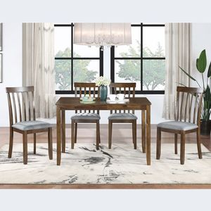 <b>Small</b> Space 4-Person Dining <b>Table</b> Wooden Rectangular <b>Kitchen</b> <b>Table</b> in Walnut ONLY <b>TABLE</b> - Product Image 3