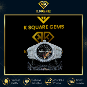 Leader dans la fourniture de montres de luxe à mouvement quartz analogique automatique VVS de qualité supérieure, nouveau design, bracelet en silicone, en vente - Product Image 3