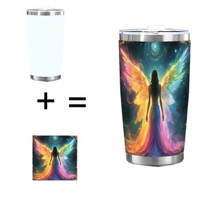 Stainless Steel Tumbler 20oz Double Wall <b>Insulated</b> Portable Drink <b>Mug</b> For Outdoor Sports Use - Product Image 1