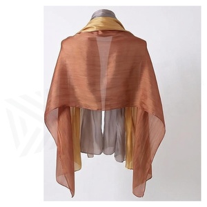 Elegant Women's 100% Silk <b>Square</b> <b>Scarf</b> Solid Color Long Multi-Functional Shawl All Seasons Daily Wear Accessory - Product Image 1