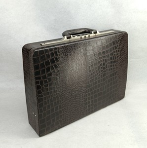 Croco Leather Men's Briefcase <b>Laptop</b> Sleeve Bag Lady Handbag Attache Travel Suitcase Italian <b>Locks</b> Casual Luxury Design Branded - Product Image 6
