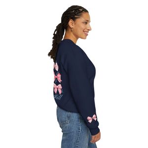 Sweat-shirt bleu marine à motif inspirant, en molleton doux, col rond, manches longues, vêtement décontracté et tendance pour tous les jours - Product Image 4