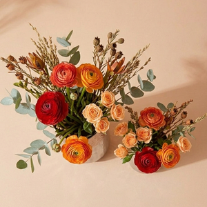 Vase à fleurs en cuivre martelé et métal argenté, duo moderne, ensemble de deux pièces, fait main, accent de table, décoration unique pour salon - Product Image 6