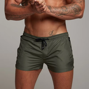 Productos de moda de verano, pantalones cortos de playa elásticos de poliéster de 3 pulgadas, pantalones cortos deportivos para hombre con bolsillos con cremallera - Product Image 6