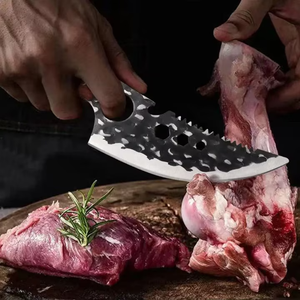 Cuchillo de carnicero de 6 pulgadas con orificio para el dedo, hecho a mano, forjado, para cocina, chef, deshuesar, pescar, cuchillo de carnicero. - Product Image 4