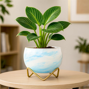 #   Petits pots de table Urban Plant (Marbre Bleu) – Jardinières d'intérieur, pots décoratifs pour plantes et fleurs pour la maison, le bureau et la table - Product Image 1