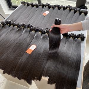 Vente en gros 40 pouces paquets de cheveux humains droits extensions de cheveux de trame longue durée 100% cheveux vierges purs bruts non transformés - Product Image 3