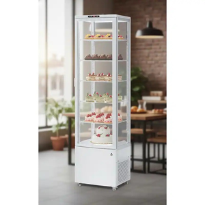 10.5 Cu.Ft Rolling Commercial Refrigerator <b>Display</b> <b>Case</b>, With LED Light - Product Image 1