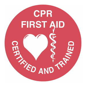 Étiquettes autocollantes durables pour casques de sécurité Brady CPR certifiées premiers secours, finition mate - Product Image 2