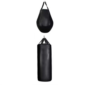 Heavy Leather Punching Bags with Straps for Boxing Training MMA Muay Thai Kickboxing Martial Arts or Fitness - Product Image 6