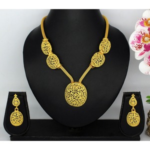 Joyería de oro de enchapado en oro, conjunto de joyería de estilo africano tradicional - Product Image 1