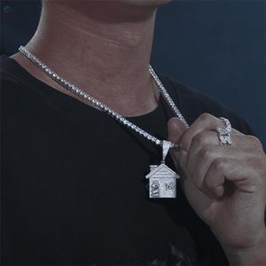 Colgante de Diamante Cultivado en Laboratorio con Diseño de Casa, Estilo Iced Out y Micro Pavé, Colgante Hip Hop, Proveedor Mayorista de Colgantes de Lujo Personalizados - Product Image 2