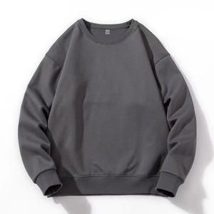 Sweat-shirt blanc à col rond pour femme, 100% coton, tricoté, couleur unie, respirant, longueur normale, à porter en automne - Product Image 4