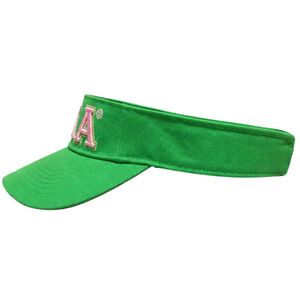 Green Visor <b>Cap</b> Adjustable Sun <b>Hat</b> Embroidered Design Outdoor Sports Casual Headwear Fashion Accessory Lightweight Summer Wear - Product Image 2