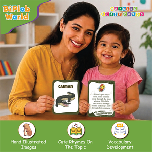 Tarjetas Educativas Biplob's de Animales de la Selva Amazónica, Personalizadas para Amazon, 28 Tarjetas Educativas de Doble Cara con Imágenes y Rimas, Certificación CPC - Product Image 2