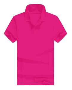 Pink Polo Shirt Men Regular Fit Solid Color Casual Knitted Collared T-Shirt - Product Image 2