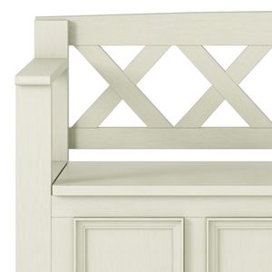 Antique White Amherst <b>Entryway</b> Storage <b>Bench</b> Practical Shoe Rack with Stylish Design - Product Image 3