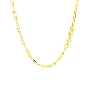 Catena a Maglia Paperclip in Oro Giallo 14K da 2,5mm, Componenti e Accessori per Gioielli - Product Image 3