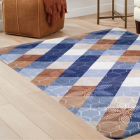 Tapis de sol abstraits doux et confortables en polyester non tissé, antidérapants, modernes, fabriqués à la machine, de haute qualité, à poils moyens, pour aspirateur