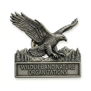 Badges Métalliques Personnalisés 3D en Étain pour Organisations de Protection de la Faune et de la Nature — Moulage par Centrifugation Haute Définition, Sans Plomb, Faible MOQ - Product Image 4