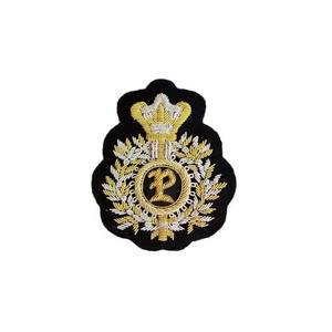 Badges en fil métallique personnalisés haut de gamme avec design artisanal pour vestes et chapeaux, badges scolaires faits à la main, badges en tissu à coudre - Product Image 4
