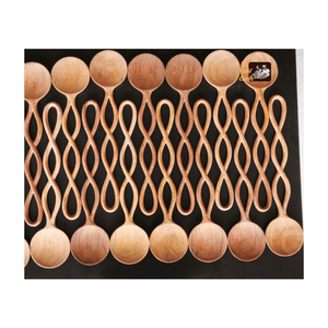 Cuillère à café en bois d'acacia massif, faite à la main, design vintage, écologique, à long manche, petite, en gros, prix abordable - Product Image 1