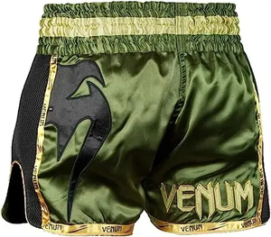 Shorts d'entraînement Elite Fight Wear Muay Thai MMA Kickboxing Respirants Extensibles en Satin Pro Gym Service OEM Logo Avant 180g Durables - Product Image 4