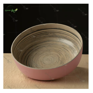 Tazón de Bambú Clásico Hecho a Mano, Ecológico y Desechable, de 25 cm de Diámetro y 0.01 kg de Peso, para Servir en Fiestas y Uso en la Cocina, Personalizable OEM - Product Image 1