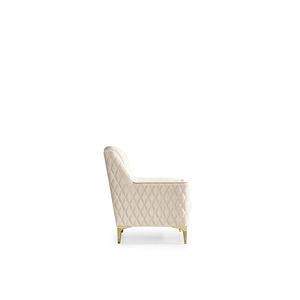 Sedia Luna in Stile Moderno Avorio per Soggiorno - Product Image 4