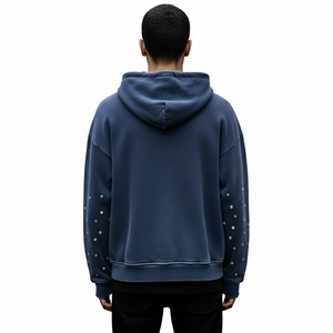Hiver personnalisé, service OEM, pressage à chaud, strass brillants, coupe courte, délavé à l'acide, 100% coton molletonné, séchage rapide - Product Image 2