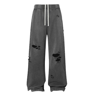 Joggers de streetwear al por mayor, joggers de corte holgado, joggers de forro polar grueso para compradores de ropa urbana - Product Image 2