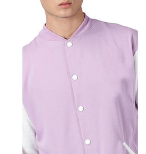 Blouson universitaire brodé en chenille 100 % polaire personnalisable OEM pour homme, long et à capuche, avec fonction réversible - Product Image 4