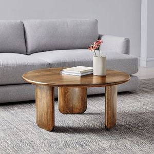 Mesa de Centro de Madera Rústica Única, Hecha con Madera Dura de Primera Calidad, para un Toque Auténtico en el Hogar - Product Image 1