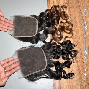 Cabello rizado con textura bouncy, cierre de encaje HD 6x6, cabello humano indio de un solo donante, precio al por mayor: no es un modelo permanente - Product Image 2