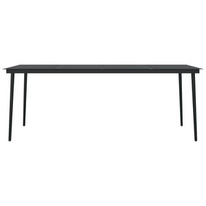 Juego de comedor de patio de mimbre polivinílico y vidrio de 9 piezas con cojines Muebles de exterior Premium - Product Image 6