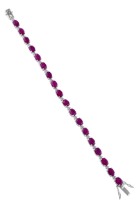 Pulsera de Diamantes y Rubíes en Plata de Ley 92.5 KLSB-20142 - Product Image 2