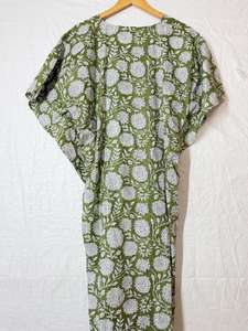 Kaftan fait main, kaftan en coton, grandes tailles, tailles régulières, caftan, vêtements de plage, vêtements de détente, vêtements de nuit en coton, chemise de nuit, cadeau pour la fête des mères - Product Image 3