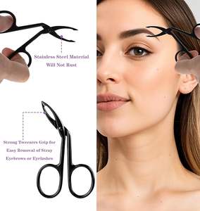 Pinzas de Cejas Profesionales de Acero Inoxidable de Primera Calidad, Diseño de Mango con Punta Inclinada, Disponibles en Todos los Colores, Herramienta de Belleza - Product Image 4