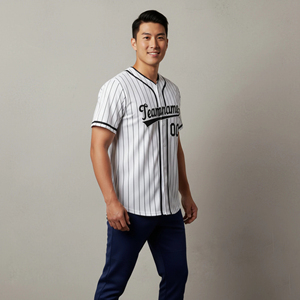 Maillot de baseball court en maille respirant et antibactérien, imprimé par sublimation, sur mesure, grande taille, personnalisable pour homme – Meilleures ventes - Product Image 5