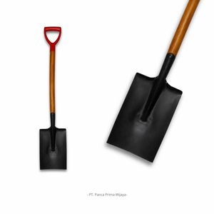 Pala de Jardín Cuadrada de Acero de Alta Resistencia con Mango de Madera Dura, Herramienta de Excavación para Agricultura, Fabricante OEM - Product Image 5